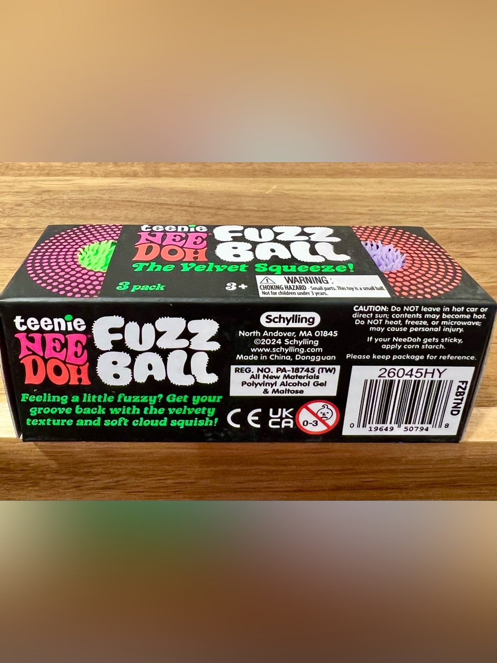 🔥Teenie NeeDoh Fuzz Ball 3-Pack Velvet Squeeze-Green, Blue & Purple 💚🩵💜 - Picture 4 of 4